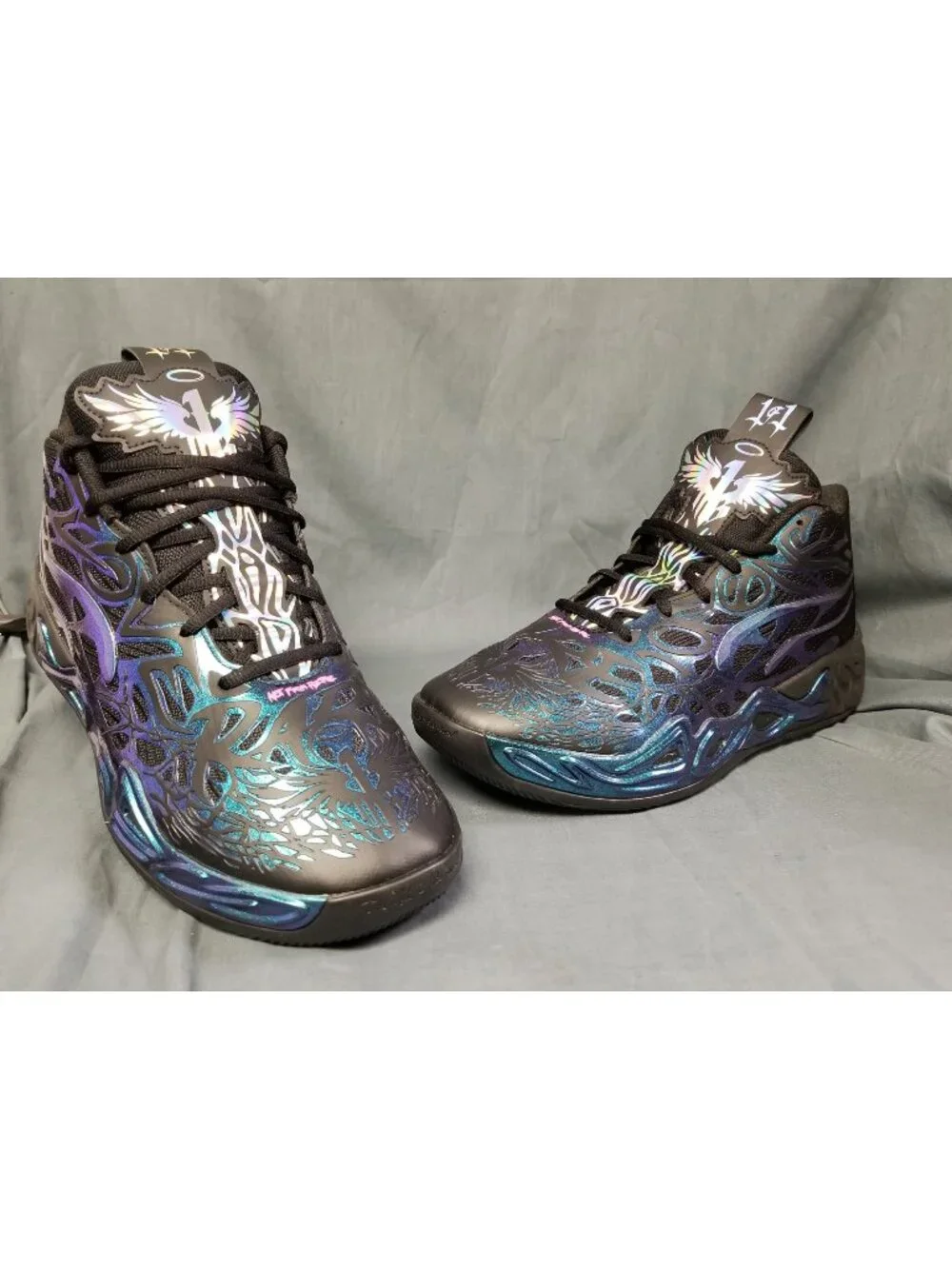Puma LaMelo Ball MB.04 Reflections JR Black & Blue Boys Size 11c NEW NO BOX!